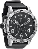 NIXON｜NIXON (ニクソン) 腕時計 51-30 CHRONO LETHER ヒフティーワンサーティークロノレザー ANTIQUE SILVER/BLACK NA124479-00 メンズ [正規輸入品]
