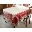 Poppy Poppies Red Jacquard French Tablecloth