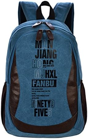 Oldfeel Unisex Classic Vintage Backpack Ipad Laptop Daypack Blue