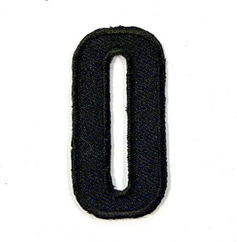 Letter Patches O English Capital Letter Character Alphabet 50mm Black Stripe Iron On Patch Embroidered Shirt Hat Clothing Jeans Jacket