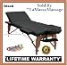 TM *LaMassa/BestMassage Salon - Table Portable *Black - Bed Spa Tattoo - (Includes FREE Carry Case, Massage DVD, And Spa Music CD - o#Pro1K