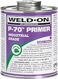 Weld-On 10223 P-70 Purple PVC/CPVC Primer, Low-VOC, 1 quart Can with Applicator Cap, Metal Can