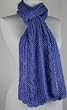 Knitted By Hand Lightweight and Soft Acrylic Scarf - Periwinkle Blue (Crocheted Border)(one-of-kind)
