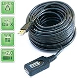 Plugable 10 Meter (32 Foot) USB 2.0 Active Extension Cable Type A Male to A Female