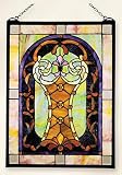 Review Furniture On The Web  / Antique Bronze Finish Stained Glass Window
