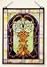 Antique Bronze Finish Stained Glass Window