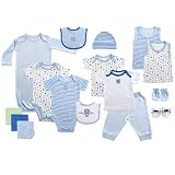 Luvable Friends 16-Piece Deluxe Layette Set, 0-6 Months, Blue