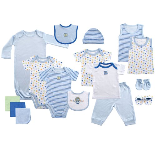 Luvable Friends 16-Piece Deluxe Layette Set, 0-6 Months, Blue