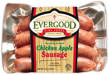 Evergood Fine Foods Chicken Apple Sausage 13 Oz Package - Pack of 6