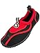 The Wave Womens Water Shoes Aqua Socks Pool Beach,Yoga,Dance and Exercise 4 colors (7, Red/B 2907)