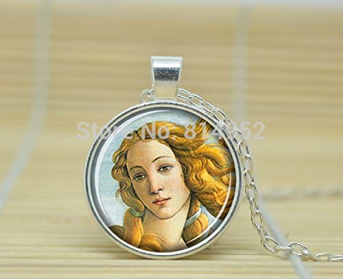 VintaStore Art Glass Necklace The Birth Of Venus Pendant Venus Necklace Venus Jewelry Botticelli Art A0938