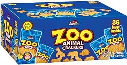 Austin Zoo Animal Crackers, 2-Ounce Packages (Pack of 36)