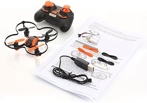 Micromall(TM) U839 Nano 3d Rc Quadcopter UFO with 6-axis Gyro 2.4ghz 4-channel and 360 Degree-rolling Action Black and Orange