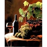 Tom Kelley Grapes Fruit and Red Wine Art Print POSTER - 16x20by Poster Revolution