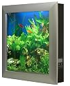 Aquavista 500 Wall Mounted Aquarium with Seaweed Background, Silver Frame