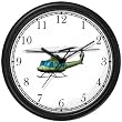 Helicopter Wall Clock by WatchBuddy Timepieces (Slate Blue Frame)