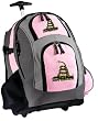 Don't Tread on Me Rolling Backpack Deluxe Pink Gadsden Flag - Backpacks Bags with Wheels or School Trolley Carry-On Bags - Unique Wheeled Gifts for Girls Ladies- CUTE!