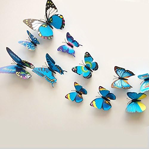 12PCS 3D Butterfly Wall Stickers Decor Art Decorations