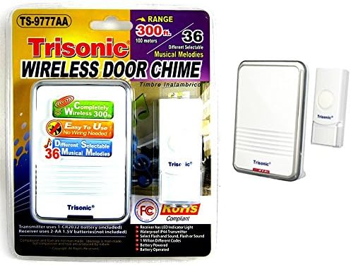Wireless Battery Operated Powered Digital Door Chime Bell Musical Melodies Chime LED Light New