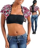 HOT SALSA ZUMBA DANCE PINK BLACK & WHITE LEOPARD ANIMAL PRINT CUTE FLOUNCE BOLERO SHRUG SIZES 16-20