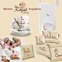 The Royal Family 9537-1 Original Bademantel f&uuml;r Damen +++ Queen +++, Gr&ouml;&szlig;e S, 100 % Baumwolle, 450 g/qm, im Kimonostyle, 2 Taschen, G&uuml;rtel - Geschenkidee von "TRF", wei&szlig;