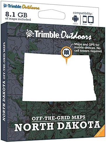 Trimble Outdoors North Dakota Off-The-Grid Maps (GPS Topo Maps with Public and Private Land Ownership Borders for Smartphones and Tablets)
