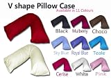 V shaped Orthopaedic Nursing Pillow Case / Neck Support/ Pregnancy Pillows - Brown