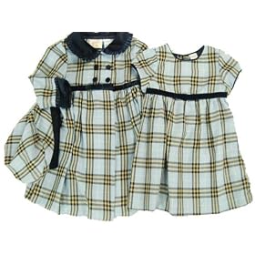 Little Bitty Baby Girl Plaid Dress and Coat Set