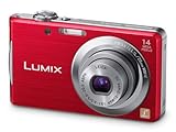 Panasonic Lumix DMC-FS16EG-R Digitalkamera (14 Megapixel, 4-fach opt. Zoom, 6,7 cm (2,7 Zoll) Display, bildstabilisiert) rot