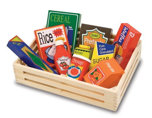 Childrens Toyshop  Toys : Melissa & Doug Deluxe Wooden Play Food - 10 Piece Set