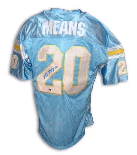 Natrone Means Autographed San Diego Chargers Powder Blue Throwback Jersey