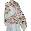 Indian Shawls Kashmiri Embroidered Wool Wrap 28 x 75 inches (ebsp021)