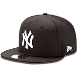 UPC 883233309306 product image for MENS MLB New Era New York Yankees Black White Fitted Size 7 1/8 Cap | upcitemdb.com