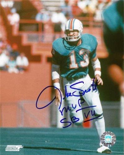 Jake Scott Autographed/Hand Signed Dolphins 8x10 Photo with SB VII MVP