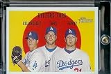 2008 Topps Heritage # 262 Chad Billingsley / Derek Lowe / Brad Penny / Los Angeles Dodgers / MLB Baseball Trading Card in a Protective Screw Down Display Case