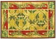 Laser Printed Split Bamboo Green Peony 3' x 5' Veranda Rug
