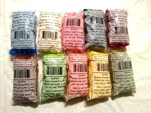 6000 Original Rainbow Loom Rubber Bands Colors Mega Value Pack with 50 S Clips and 50 C Clips - Make Rubber Band Bracelets- 600 Each of 10 Different Colors