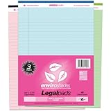 Roaring Spring Enviroshades 8.5"x11.75" Assorted Legal Pad 3/Pack