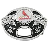 St Louis Cardinals Silver Official Tailgater Bottle Opener Belt Buckle