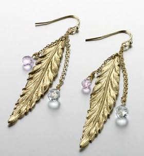 Click image to zoom Limited Collection Glitter Leaf Drop Earrings