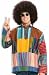 Mens Adult Halloween 70s Hippie Costume Shirt Adult Plus (Up to Chest 48)