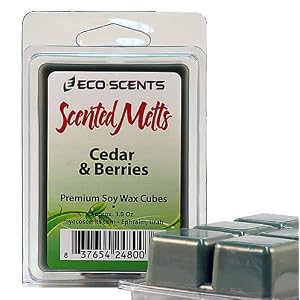 2-Pack EcoScents Scented Wax Melts - Cedar and Berries. Cedar, blackberry, and a hint of...