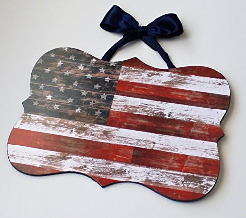 Custom Handmade American Flag Patriotic Door Sign / Hanger