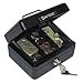 PM Company Securit Individual Size Cash Box with 4 Multifunction Removable Compartments, 5.875 x 4.625 x2.875 Inch, Black (04801)