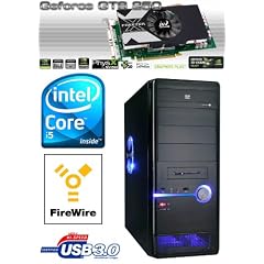 USB 3.0 INTEL CORE i5 760 Lynnfield ULTRA KING (4x2,80GHZ) - 4GB DDR-3 RAM PC1333 - NVIDIA GEFORCE GTS250 1024MB - 1000GB Festplatte SATA-2 - 22x SATA-DVD Brenner Multi Format Dual Layer - all in one CARDREADER - Mainboard Gigabyte GA-H55M-USB3 H55
