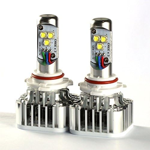 Autech 9005 LED Headlight Bulbs HB3 / 9005 - 60W 7,200Lm 6,000K Cool White CREE LED Headlights w/ Cooling fan Easy Installed All-in-one [2 Year Warranty]