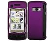 Purple Bling Rhinestone Faceplate Diamond Crystal Hard Rubberized Case Cover for LG Env Touch VX11000