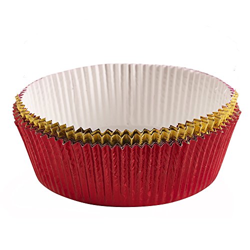 Lakeland luxury christmas red & gold foil cake tin liners 6" x 8 Lakeland Luxury Christmas Red & Gold Foil Cake Tin Liners 6" x 8