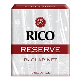 Rico Reserve Bb Clarinet Reeds, Strength 3.5+, 10 Pack: Musical Instruments