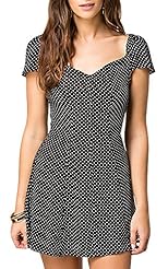 Sexy V-neck Backless Dots Print Sleeveless Tunic 